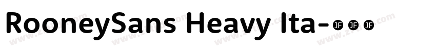 RooneySans Heavy Ita字体转换